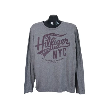 Мужской серый лонгслив HILFIGER DENIM, L