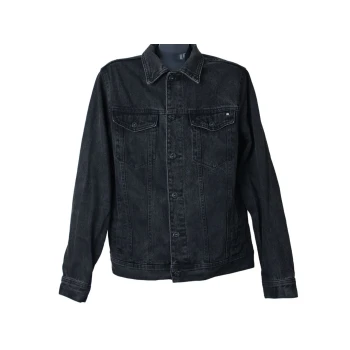 Мужская черная джинсовая куртка ZARA MAN, M