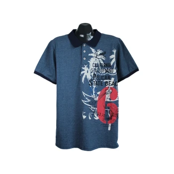 Мужское синее поло TWINLIFE, L