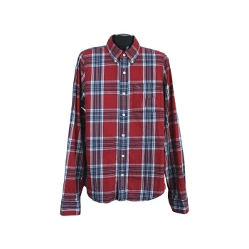 Рубашка мужская красная в клетку ABERCROMBIE & FITCH, M 
