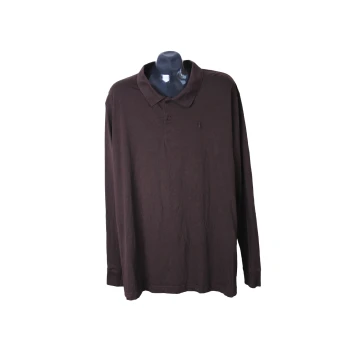 Поло мужское коричневое с длинным рукавом REWARD, XXL