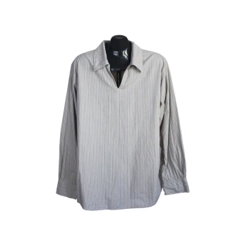 Мужская бежевая рубашка в полоску SOUTH, L