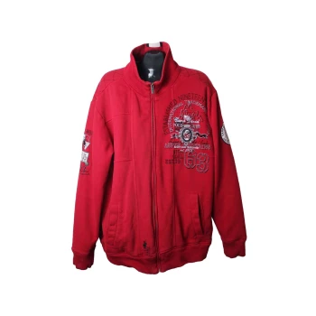 Мужская красная меховая толстовка CAMP DAVID, XXL