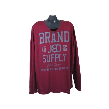 Лонгслив мужской бордовый JOHN BANER, XL