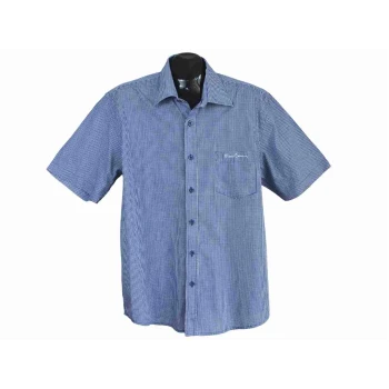 Рубашка мужская синяя в клетку PIERRE CARDIN, L