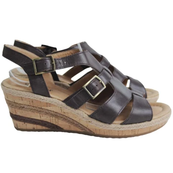 Босоножки кожаные женские на танкетке GABOR 38 размер