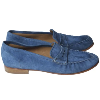 Лоферы замшевые женские синие MINELLI 37 размер