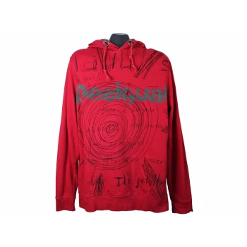 Толстовка мужская красная с капюшоном DESIGUAL, M