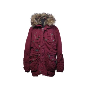 Женская бордовая парка с капюшоном KHUJO, XXL