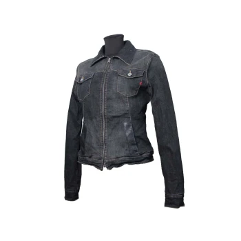 Женская черная джинсовая куртка REPLAY, S