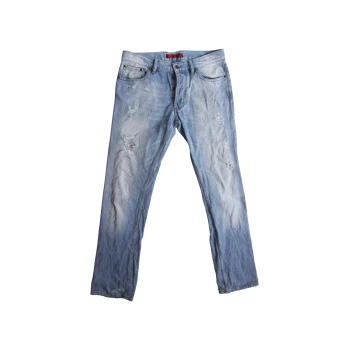 Мужские рваные голубые джинсы HUGO BOSS W 34 L 34