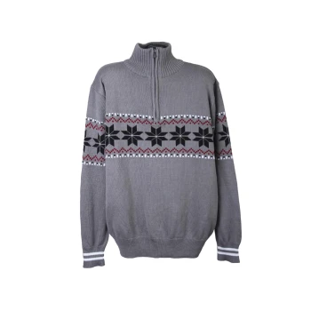 Cвитер мужской серый с узором RONLEY, XL