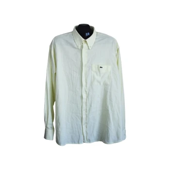 Рубашка однотонная желтая мужская LACOSTE, XL