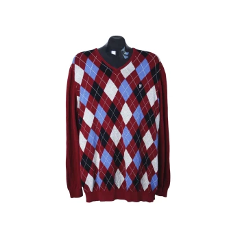 Мужской пуловер с ромбами из хлопка HAMPTON REPUBLIC 27, XL