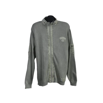 Кофта на молнии мужская серая BOATDESIGN, XL