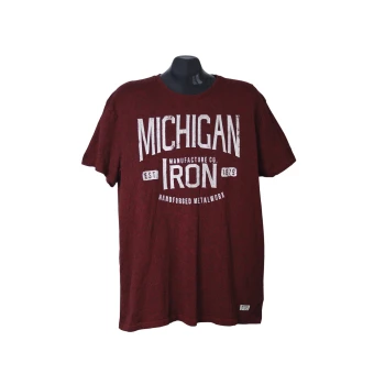 Мужская красная футболка MICHIGAN IRON LIVERGY, XXL