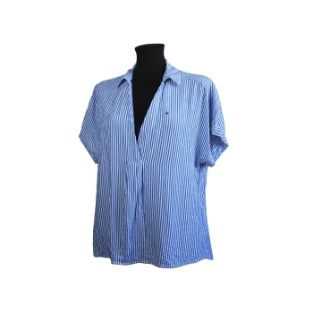 Блуза женская голубая в полоску TOMMY HILFIGER, M