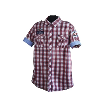 Рубашка мужская красная в клетку SCOTCH & SODA, L