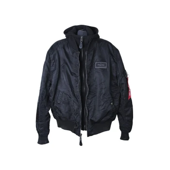 Бомбер мужской черный ALPHA INDUSTRIES REMOVE BEFORE FLIGHT, XXL