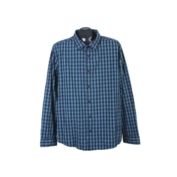 Рубашка в клетку зеленая мужская JEAN PASCALE, XL 