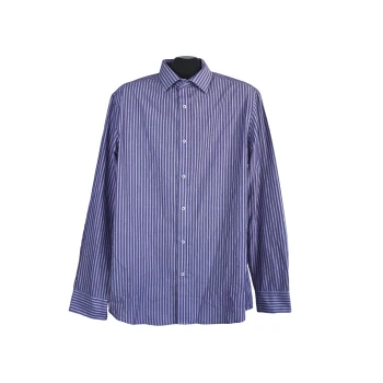 Рубашка фиолетовая в полоску мужская F&F TAILORED FIT, M