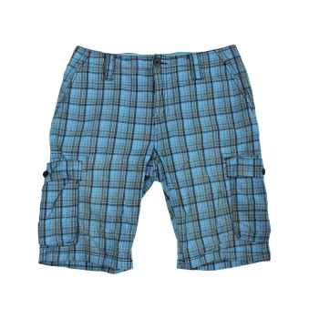 Шорты карго голубые в клетку мужские VAN VAAN W 32