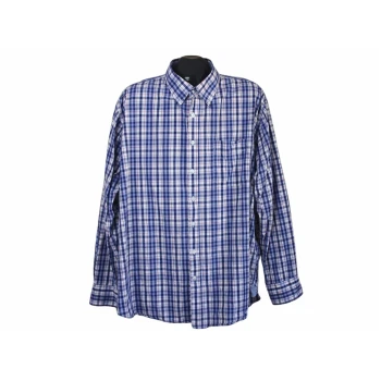 Рубашка синяя в клетку мужская EDITION BEXLEYS, 4XL