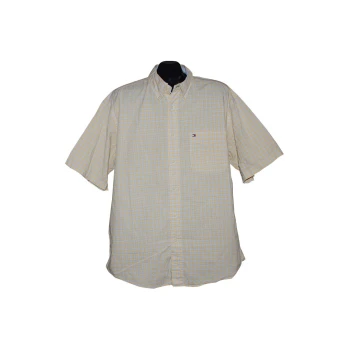 Рубашка в клетку мужская желтая TOMMY HILFIGER, XL