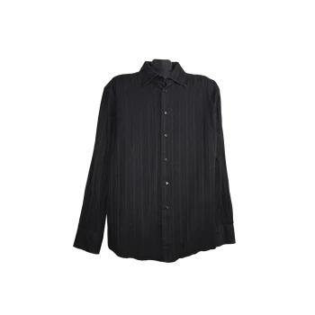Мужская черная рубашка LUXURY COTTON, L 