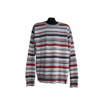 Джемпер мужской серый в цветную полоску JACK & JONES, L