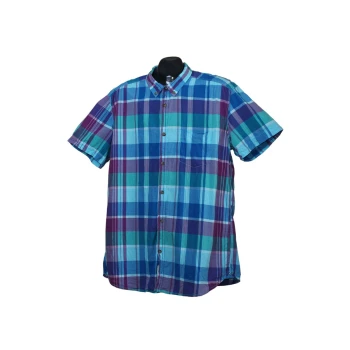 Мужская синяя рубашка в клетку L.O.G.G by H&M, L