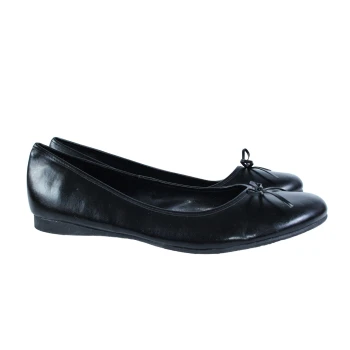 Женские кожаные черные балетки ZONE 39 размер