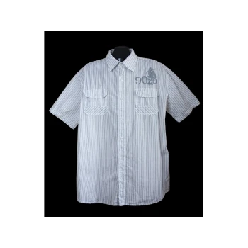 Мужская белая рубашка в полоску ACCANTO, XXL