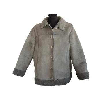 Женская искусственная дубленка, L