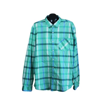 Рубашка мужская зеленая в клетку EDC by ESPRIT, XXL 