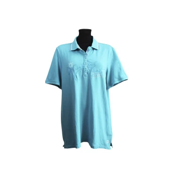 Поло женское голубое HUMAN NATURE, XL