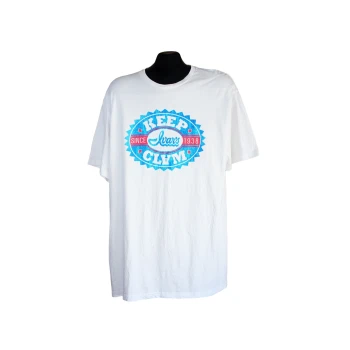 Футболка мужская белая с принтом KEEP CLAM, XL