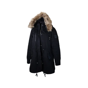 Куртка-парка мужская черная NN07, XXL