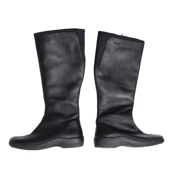Женские черные кожаные сапоги CLARKS 36 размер