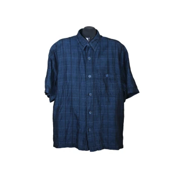 Мужская синяя льняная рубашка SIGNUM, XL