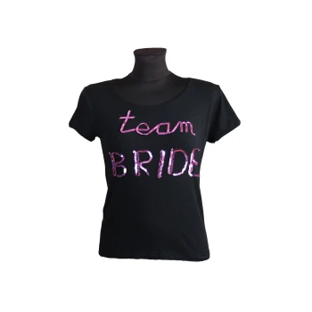 Женская футболка с надписью TEAM BRIDE, М