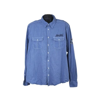 Рубашка мужская синяя NEW YORK IDENTIC, XL