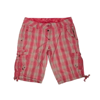 Женские красные шорты в клетку ESPRIT, L