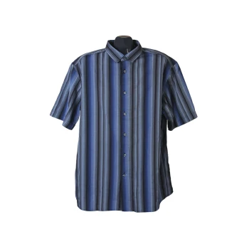 Рубашка мужская синяя в полоску BLUE HARBOUR, XL