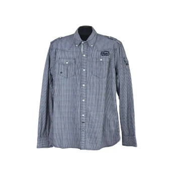 Рубашка мужская серая в полоску MILLS BROTHERS, М