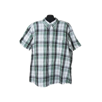 Мужская льняная рубашка в клетку BIAGGINI, XL 