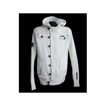 Мужская белая худи с капюшоном CROSSHATCH, L