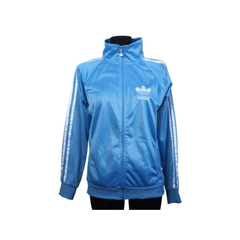 Женская голубая спортивная мастерка на молнии ADIDAS, S