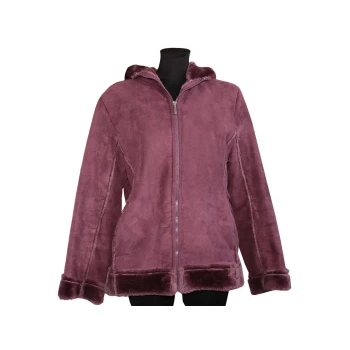 Женская искусственная дубленка с капюшоном PILOT, XL