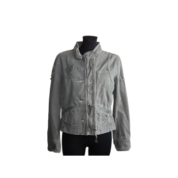 Женская серая джинсовая куртка MANGO, L